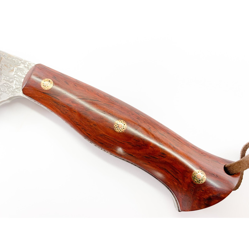 Ръчно направен ловен нож от дамаска стомана с VG 10 сърцевина фултанг конструкция