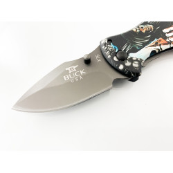 Сгъваем джобен нож с рисунка на смъртта с дама пика Buck X75