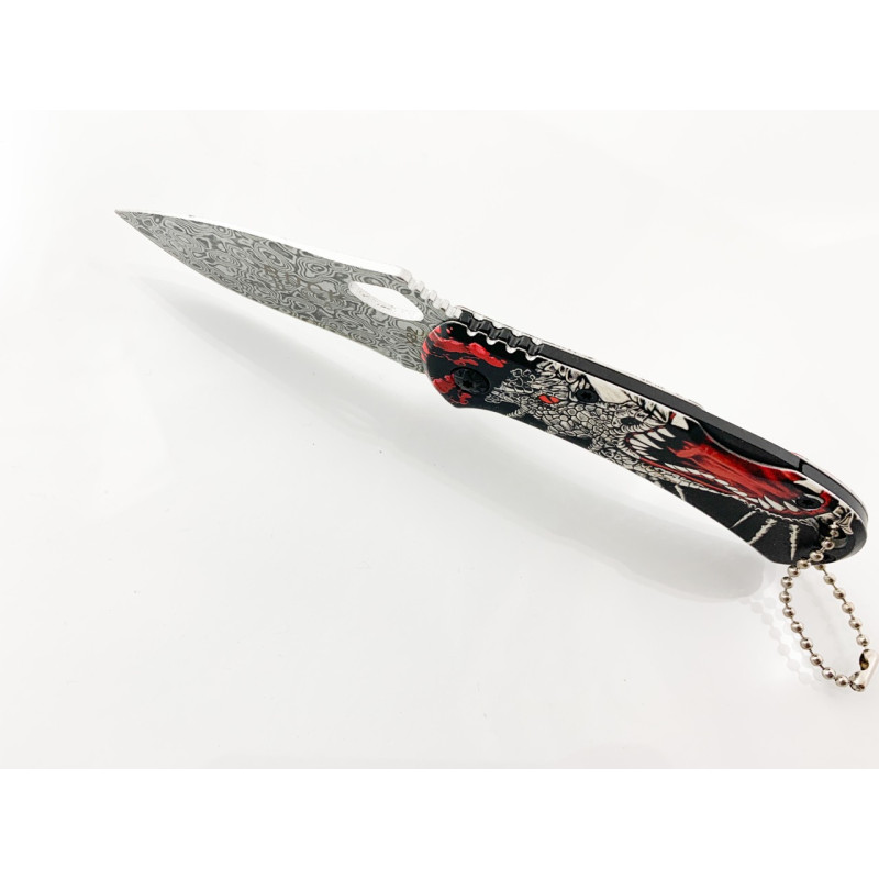 Сгъваем джобен нож с рисунка на червен дракон Buck X82