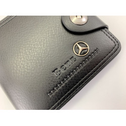 Мъжки кожен портфейл Мерцедес / Mercedes  с магнитна закопчалка Мъжки кожен портфейл Мерцедес / Mercedes  с магнитна закопчалка
