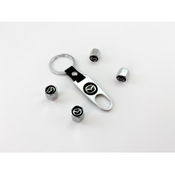 Ключодържател за Mazda / Мазда с 4 броя капачки за вентилите