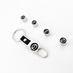 Ключодържател за Mazda / Мазда с 4 броя капачки за вентилите