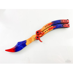 Нож сгъваем тип пеперуда незаточен подходящ  -CS GO - многоцветен