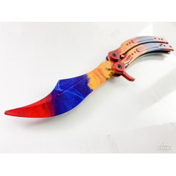 Нож сгъваем тип пеперуда незаточен подходящ  -CS GO - многоцветен