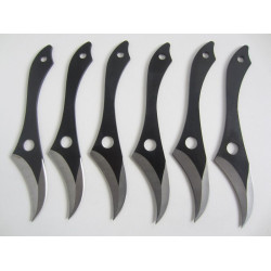 Ножове за хвърляне с антирефлекторно покритие  комплект от 6 броя с текстилен калъф 