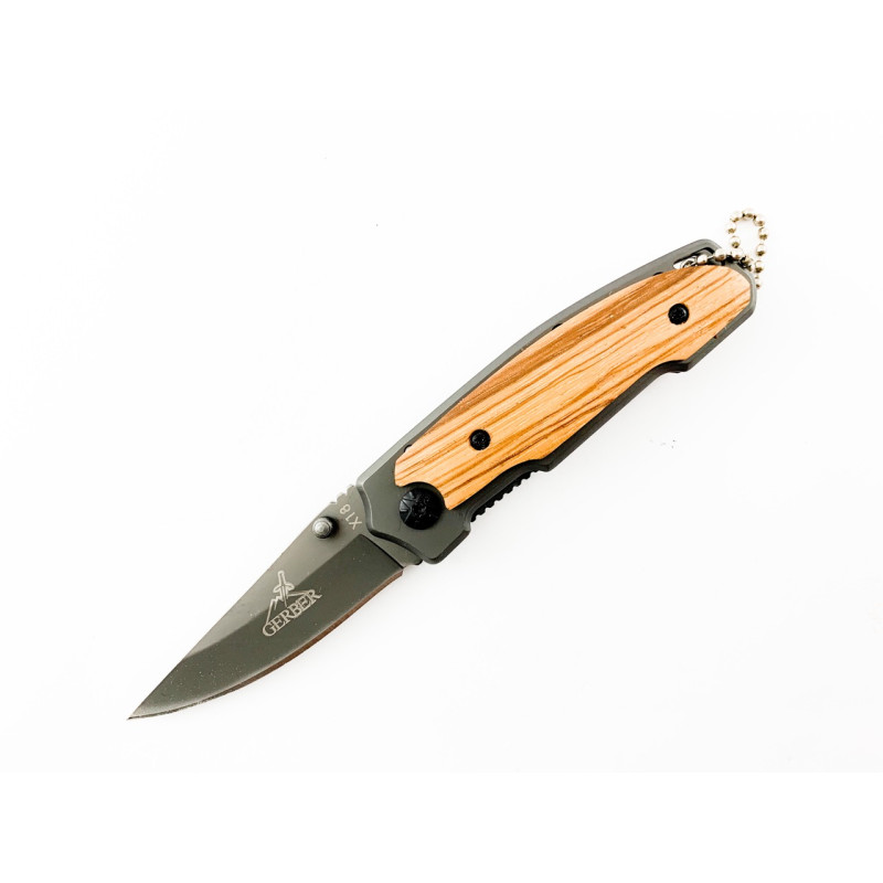 Сгъваем джобен нож с дървени чирени Gerber X18