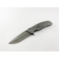 Метален тежък автоматичен нож с инкрустиран Орел в дръжката Browning