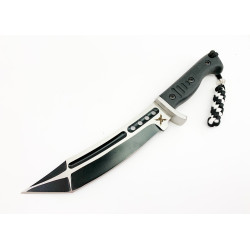 Масивен ловен нож за оцеляване в дивата природа с пластмасов калъф