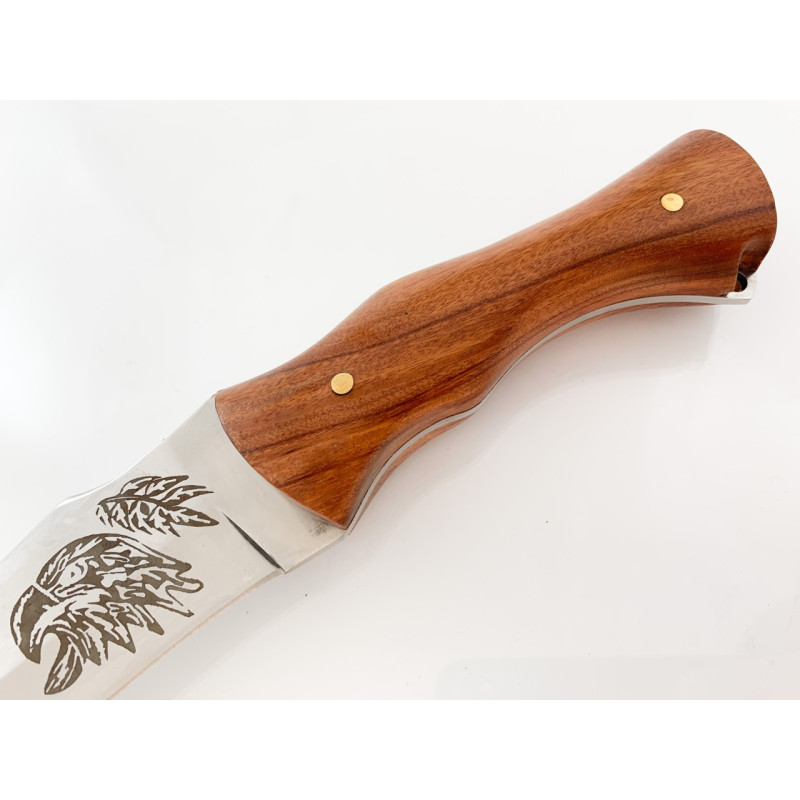 Ловен нож неръждаема стомана и дървена дръжка-Орел