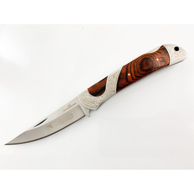 Сгъваем джобен нож голям и масивен с дървени чирени Columbia 260А