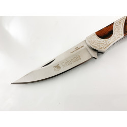 Сгъваем джобен нож голям и масивен с дървени чирени Columbia 260А