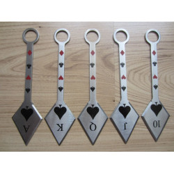 Комплект от ПЕТ   ножа / ками за хвърляне  с брезентов черен калъф