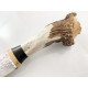 Ръчно направен ловен нож от дамаска стомана с VG 10 сърцевина и еленов рог дръжка