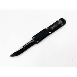 Microtech Black OTF- сгъваем автоматичен нож с черно гладко острие