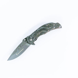 Сгъваем автоматичен нож метален с 3D картина на дракон Browning B063C