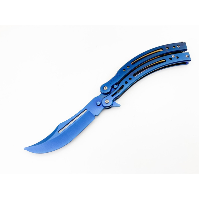 Нож пеперуда тренировъчен - цвят небесно синьо CS GO