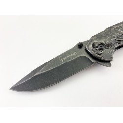 Сгъваем автоматичен нож метален и масивен Browning 3D print Дракон