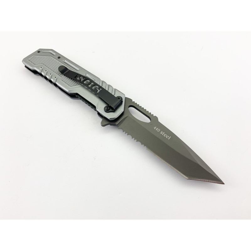 Сгъваем автоматичен нож Sog flash tanto частично серетирано острие