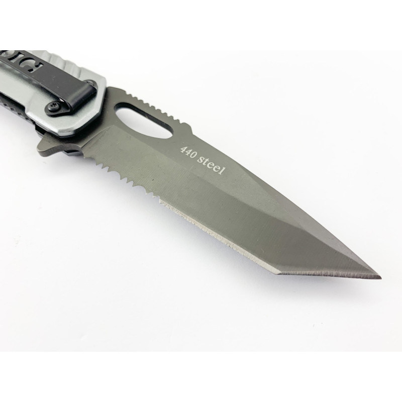 Сгъваем автоматичен нож Sog flash tanto частично серетирано острие