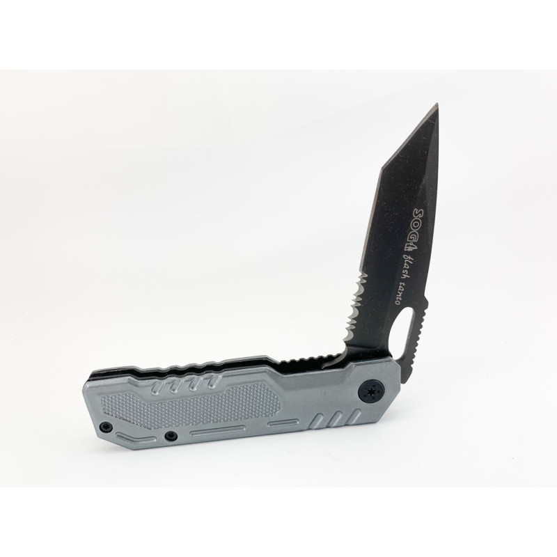 Сгъваем автоматичен нож Sog flash tanto частично серетирано острие