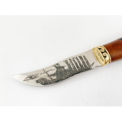 Руски ловен нож инкрустиран Ловец на острието - Охотник