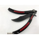 Нож пеперуда остър като бръснач - CS GO, butterfly knife black Нож пеперуда остър като бръснач - CS GO, butterfly knife black