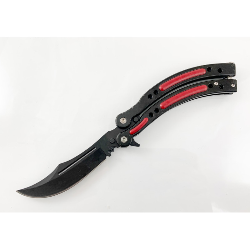 Нож пеперуда остър като бръснач - CS GO, butterfly knife black Нож пеперуда остър като бръснач - CS GO, butterfly knife black