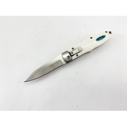 Сгъваем автоматичен нож Buck с дръжка от бял кориан