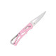 Малко джобно ножче за носене на ключодържател розов цвят
