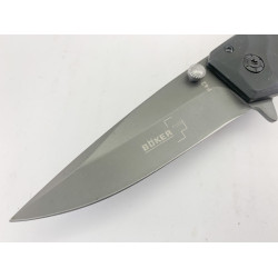 Сгъваем автоматичен нож Boker F-42 с иноксово покритие на острието