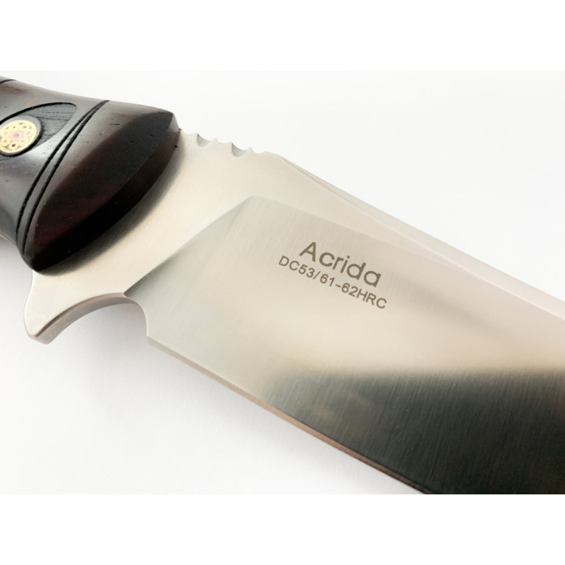 Ръчно направен ловен нож стомана DC53 ,подходящ за дране