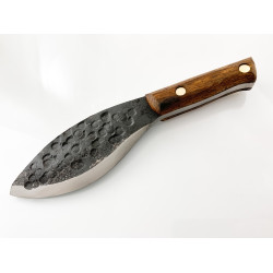 Ръчно направен ловен нож тип кукри с кожена кания