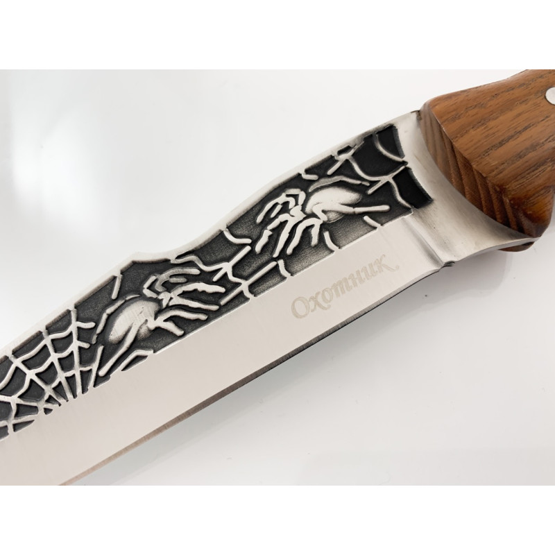 Руски ловен нож фултанг конструкция с калъф за носене на колана - Охотник