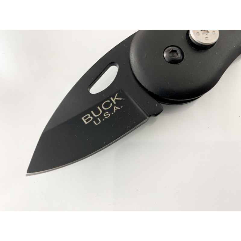 Сгъваем джобен нож за носене на ключодържател с черно антирефлекторно покритие Buck