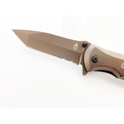 Сгъваем нож Bear Grylls Gerber 342 метален с иноксово покритие Tanto Сгъваем нож Bear Grylls Gerber 342 метален с иноксово покритие Tanto