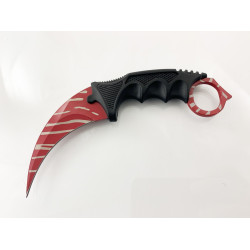 Карамбит шарка на тигър червен остър Cs GO