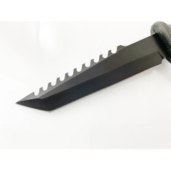 Ловен нож с магнезиева пръчка Kydex калъф танто острие с черно антирефлекторно покритие