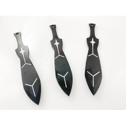 Кунай класически модел ками за хвърляне с калъф с черно антирефлекторно покритие