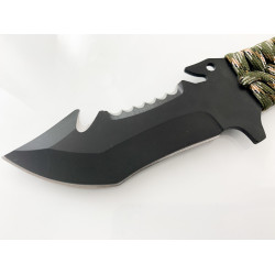 Мултифункционален ловен нож с дръжка от паракорд и резец за въжета