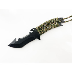 Мултифункционален ловен нож с дръжка от паракорд и резец за въжета
