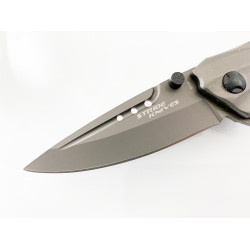 Сгъваем метален автоматичен нож стегнато отваряне с иноксово покритие Stride Knives B119