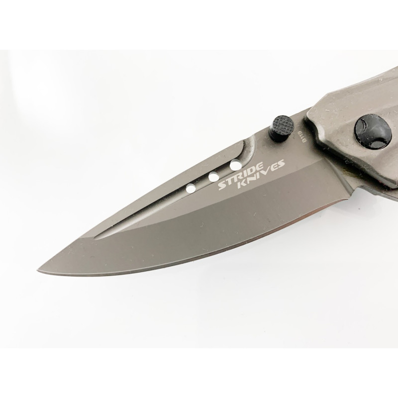 Сгъваем метален автоматичен нож стегнато отваряне с иноксово покритие Stride Knives B119