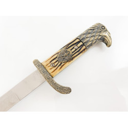 Кинжал хитлеристки  свастика от третия райх с глава месингова на Орел