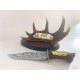 Сувенирен нож с поставка за украса или подарък с гравиран елен