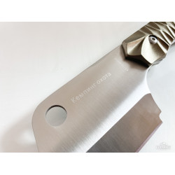 Тактическа малка руска брадвичка тип сатър с алуминиева дръжка Кемпинг Охота стал 65х13