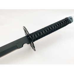 Меч с танто острие комплект от два броя с метален гард и черно безпрахово покритие