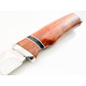 Руски ловен нож с гравиран Рис ,ловуващ заек на острието стомана 65х13