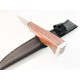 Руски ловен нож с гравирани Глигани на острието стомана 65х13