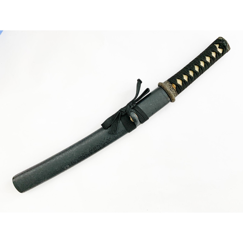 Ръчно направен къс самурайски меч УАКИЗАШИ от карбонова стомана