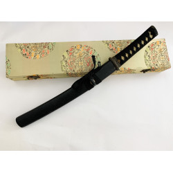 Ръчно направен къс самурайски меч УАКИЗАШИ от карбонова стомана